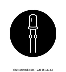 Light Emitting Diodes LED black line icon. Pictogram for web page, mobile app, promo.