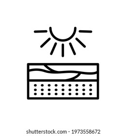 Light, energy line icon. Isolated vector element.