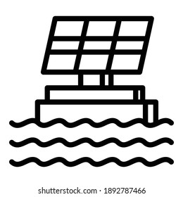 Light energy panel icon. Outline light energy panel vector icon for web design isolated on white background