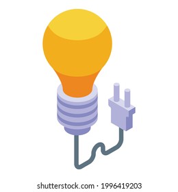 Light energy payment cancellation icon. Isometric of Light energy payment cancellation vector icon for web design isolated on white background
