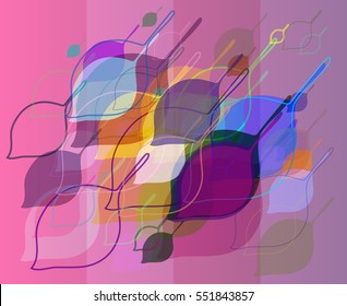 light example among autumn vector background, order into various shape