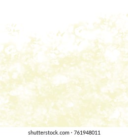 light fawn yellow watercolor splash pattern with frayed stains on white background, vector illustration