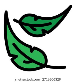Icono de pluma ligera. Contorno de luz de Vector de plumas de color plano aislado