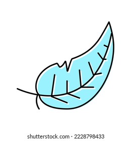 light feather soft fluffy color icon vector. light feather soft fluffy sign. isolated symbol illustration