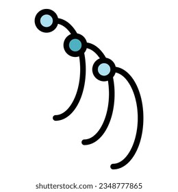 Light fiber optic icon outline vector. Internet cable. Network fibre color flat