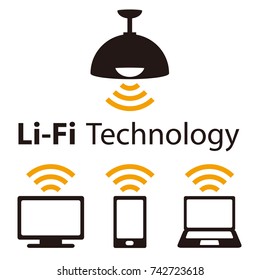 Light Fidelity (wireless communication technology by LED) icon.