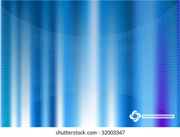 A light filled blue abstract background with a fine grid overlay