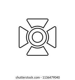 light for filming. Element of job lighting icon for mobile concept and web apps. Thin line light for filming can be used for web and mobile on white background