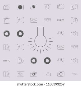 light from filming icon. Photo icons universal set for web and mobile