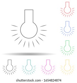 light from filming multi color style icon. Simple glyph, flat vector of photo icons for ui and ux, website or mobile application