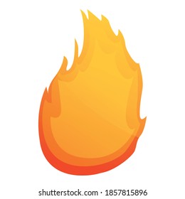 Light fire flame icon. Cartoon of light fire flame vector icon for web design isolated on white background