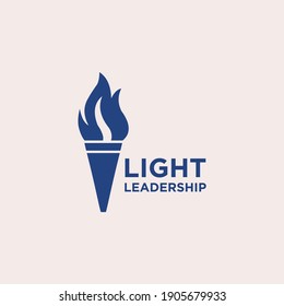 Light Fire Torch Flame logo
