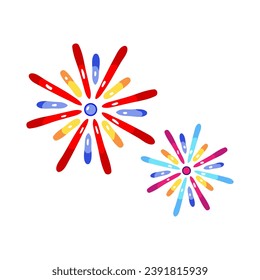 light firework cartoon. happy celebrate, display new, festive fire light firework sign. isolated symbol vector illustration