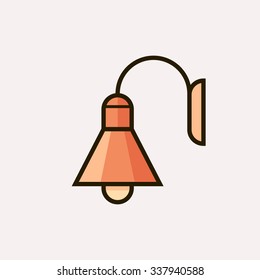 Light fixture icon. Vector illustration of lamp