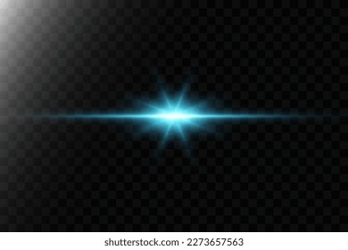 Light flare effect isolated on transparent background. Lens flare, sparkles, bokeh, shining star with rays concept. Abstract luminous explosion.	
