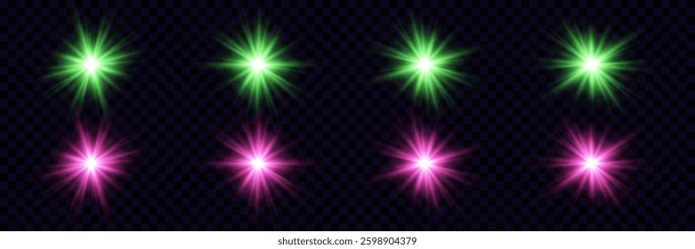 Light flare effect. Sunlight with glare. Flare png. Sun raos png.EPS 10.