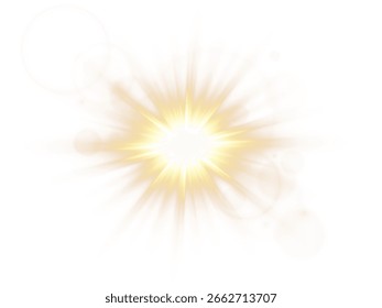 Light flare PNG. Glowing light explodes. Light ray. shining sun, bright flash PNG.