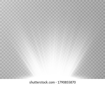 Efecto especial de la bengala luminosa. Ilustración.