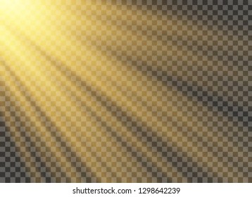 Light flare special effect with rays of light and magic sparkles. Glow transparent vector light effect set, explosion, glitter, spark, sun flash.
