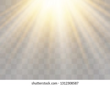 Light flare special effect with rays of light and magic sparkles. Glow transparent vector light effect set, explosion, glitter, spark, sun flash, burst.