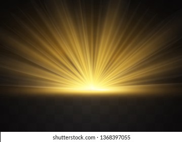 Light Flare Special Effect With Rays Of Light And Magic Sparkles. Glow Transparent Vector Light Effect Set, Explosion, Glitter, Spark, Sun Flash.