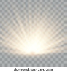 
Light Flare Special Effect With Rays Of Light And Magic Sparkles. Glow Transparent Vector Light Effect. Sun. 