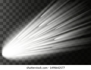 Light flare special effect with rays of light and magic sparkles. Glow transparent vector light effect set, explosion, glitter, spark, sun flash.