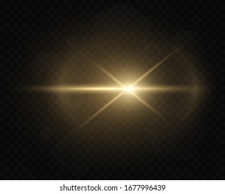 Light flare special effect with rays of light . Glow transparent vector light effect set, explosion, glitter, spark, sun flash.