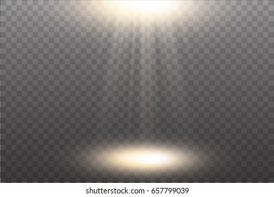 Light flare special effect with rays of light and magic sparkles.