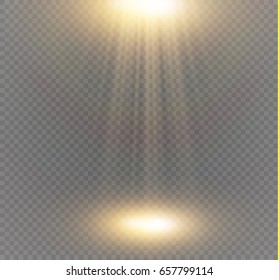 Light flare special effect with rays of light and magic sparkles.