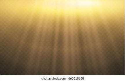 Light flare special effect with rays of light and magic sparkles.