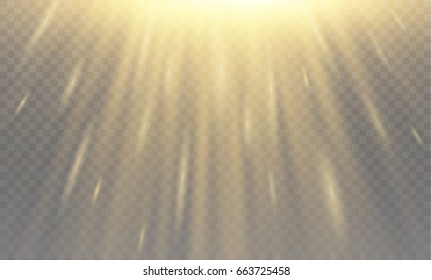 Light flare special effect with rays of light and magic sparkles.