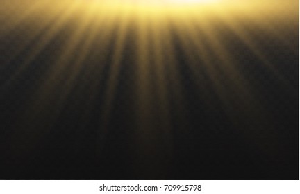 Light flare special effect with rays of light and magic sparkles.