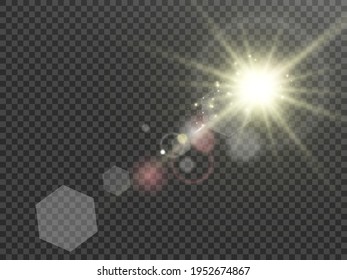 Light flare special effect. vector illustration.