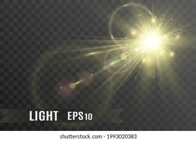 Light flare special effect. vector illustration.	