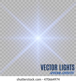Light flare special effect. vector illustration.