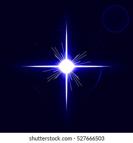 Light flare special effect. vector illustration