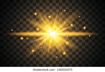 light flare vector transparent. Glowing illustration.