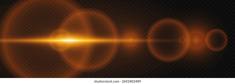 Light flash, Light beam. Shining sun, bright flash. Vector illustration.EPS 10.