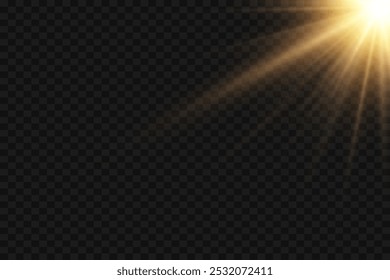 Light flash, explosion effect, flare, star. On a transparent background.