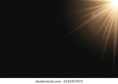 Light flash, explosion effect, flare, star. On a transparent background.	
