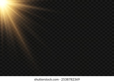 Light flash, explosion effect, flare, star. On a transparent background.