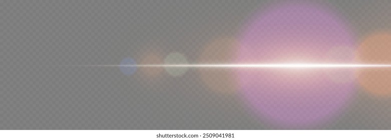 Light flash and explosion of light. Neon line of light.	
