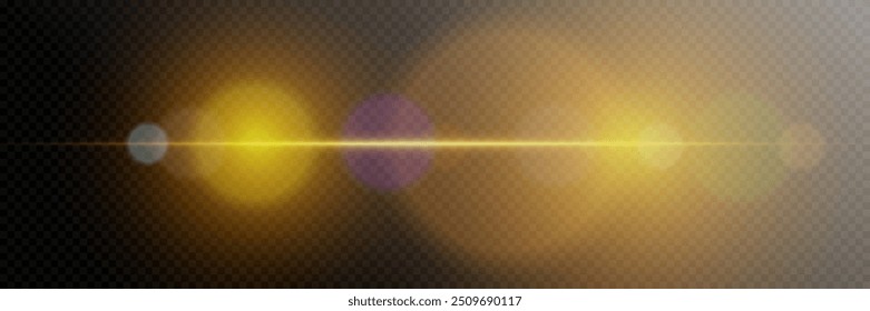 Light flash and explosion of light. Neon line of light.