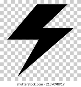 Light flash icon, electric charge power symbol, graphic flat design vector illustration .