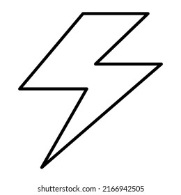 Light flash icon, electric charge power symbol, graphic flat design vector illustration .