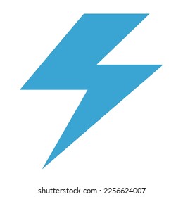 Light flash icon, electric charge power symbol, graphic flat design vector illustration .
