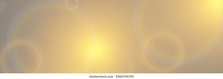 Light flash of lens and light. Explosion of lenses, on a transparent background.