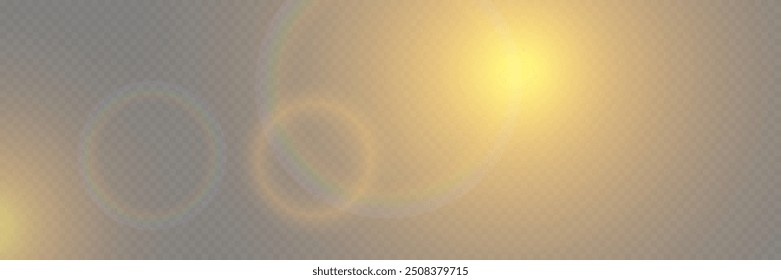 Flash de luz de la lente y la luz. Explosión de lentes, sobre un fondo transparente.	
