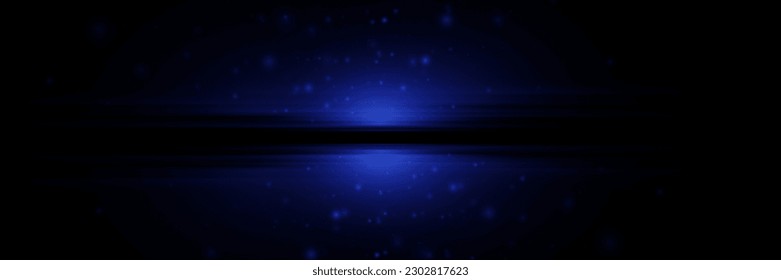 Light flash special effect with rays of light and magic sparkles. On a black background.